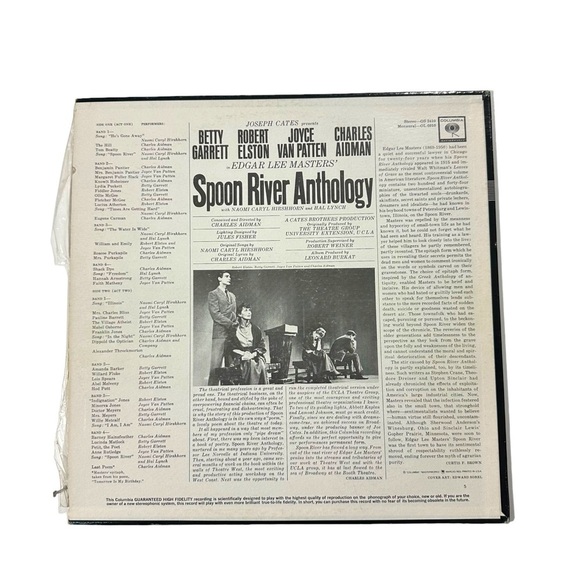 Spoon River Anthology Broadway Cast Columbia Masterworks OL 6010 Vinyl Record - Picture 6 of 15